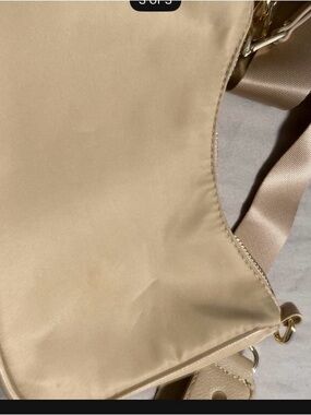 & Other Stories Beige Crossbody Bag with Gold Hardware